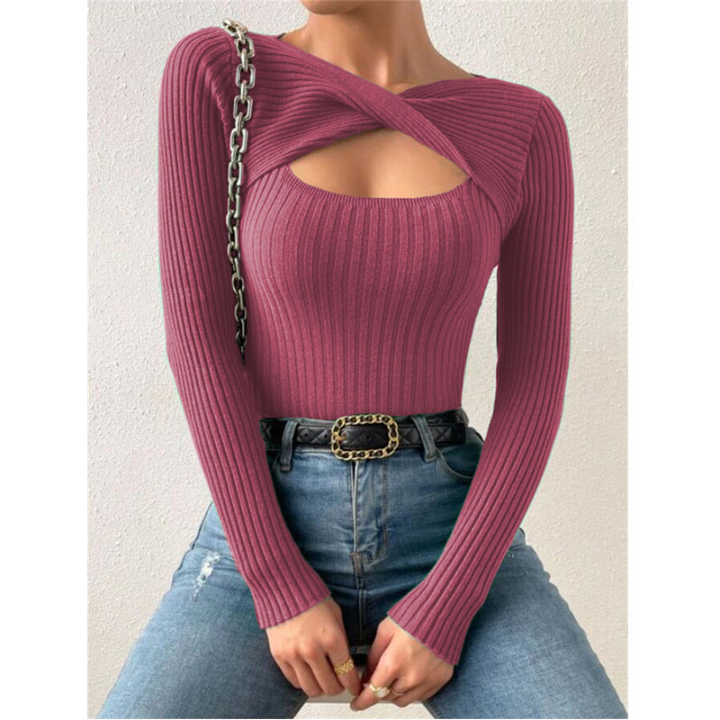Hohlstrick-Pullover mit Asymmetrischem Schnitt – Trend Edition